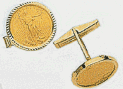 14k American Eagle Gold Cuff Links