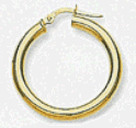 14k Plain Hoop Earrings