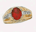 14k Cubic Zirconia and Colored Stone Ring