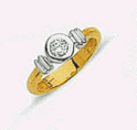 Two Tone Cubic Zirconia Ring