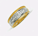 Two Tone Cubic Zirconia Ring