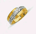 Two Tone Cubic Zirconia Ring