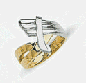 Womens Two Tone Gold Ring