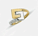 Womens Two Tone Gold Ring