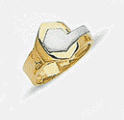 Womens Two Tone Gold Ring