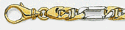 Fancy Two Tone Gold Link Bracelet