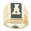Onyx Initial Ring