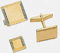 14k Cuff Links and Tie Tack Set