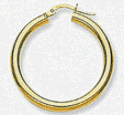 14k Plain Hoop Earrings