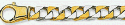 Fancy Two Tone Gold Link Bracelet