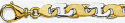 Fancy Two Tone Gold Link Bracelet