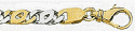 Fancy Two Tone Gold Link Bracelet