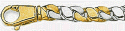 Fancy Two Tone Gold Link Bracelet