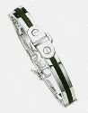 Mens Gold and Rubber Bracelet