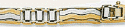 Mens Fancy Two Tone Gold Bracelet