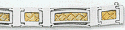 Mens Fancy Two Tone Gold Bracelet